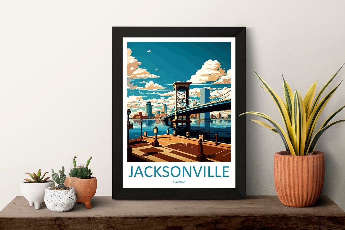 Jacksonville Travel Poster, Florida Home Decor - Image 3