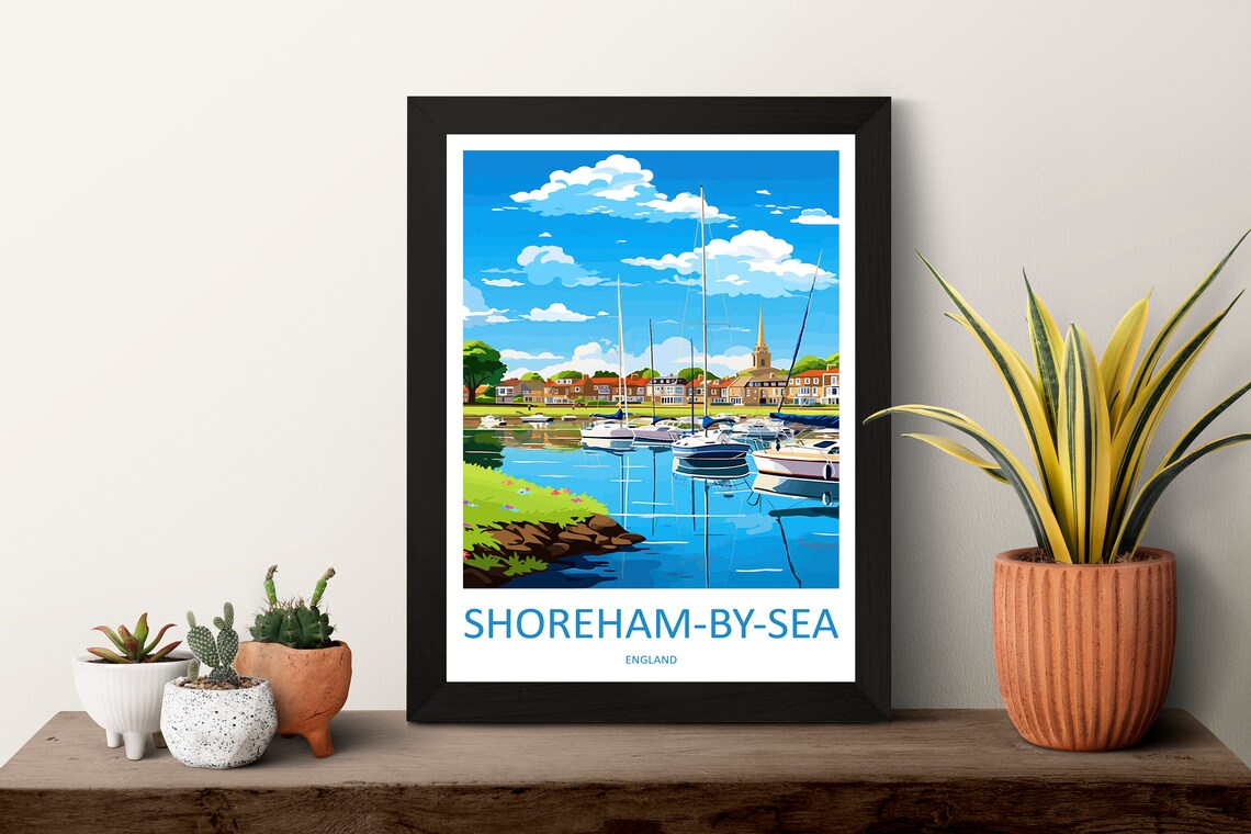 Shoreham On Sea Travel Poster, England Wall Art - Image 3