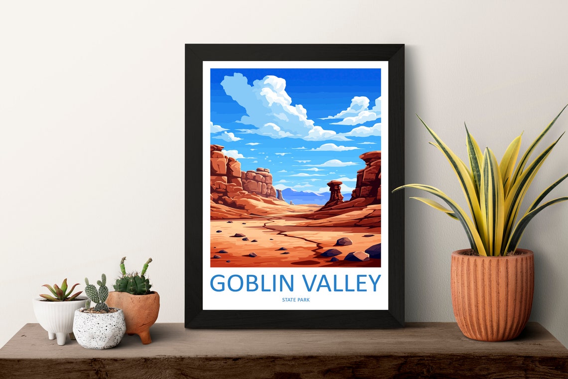 Goblin Valley State Park Utah Red Rock Hoodoo Desert Travel Poster - Image 3