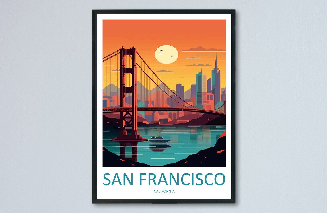 San Francisco Wall Hanging Home Decor Wall Art Print