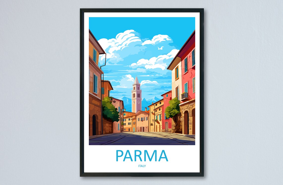 Parma Travel Poster, Italy Wall Art Print