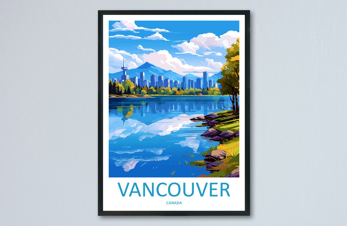 Vancouver Travel Poster, Canada Place Travel Print
