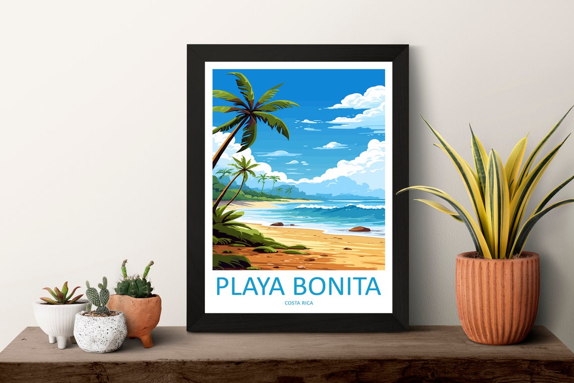 Playa Bonita Travel Print Wall Art Playa Bonita Wall Hanging Home Dcor Playa Bonita Gift Art Lovers Costa Rica Wall Art Costa Rica - Image 3