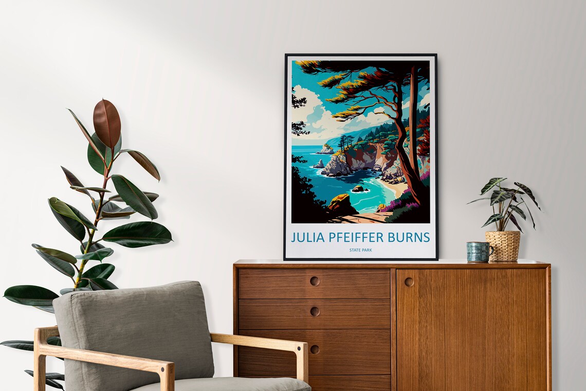 Julia Pfeiffer Burns State Park Travel Poster, California - Image 2