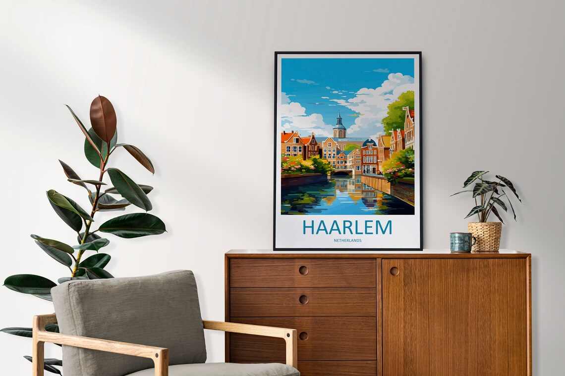 Haarlem Travel Poster, Netherlands Wall Decor - Image 2