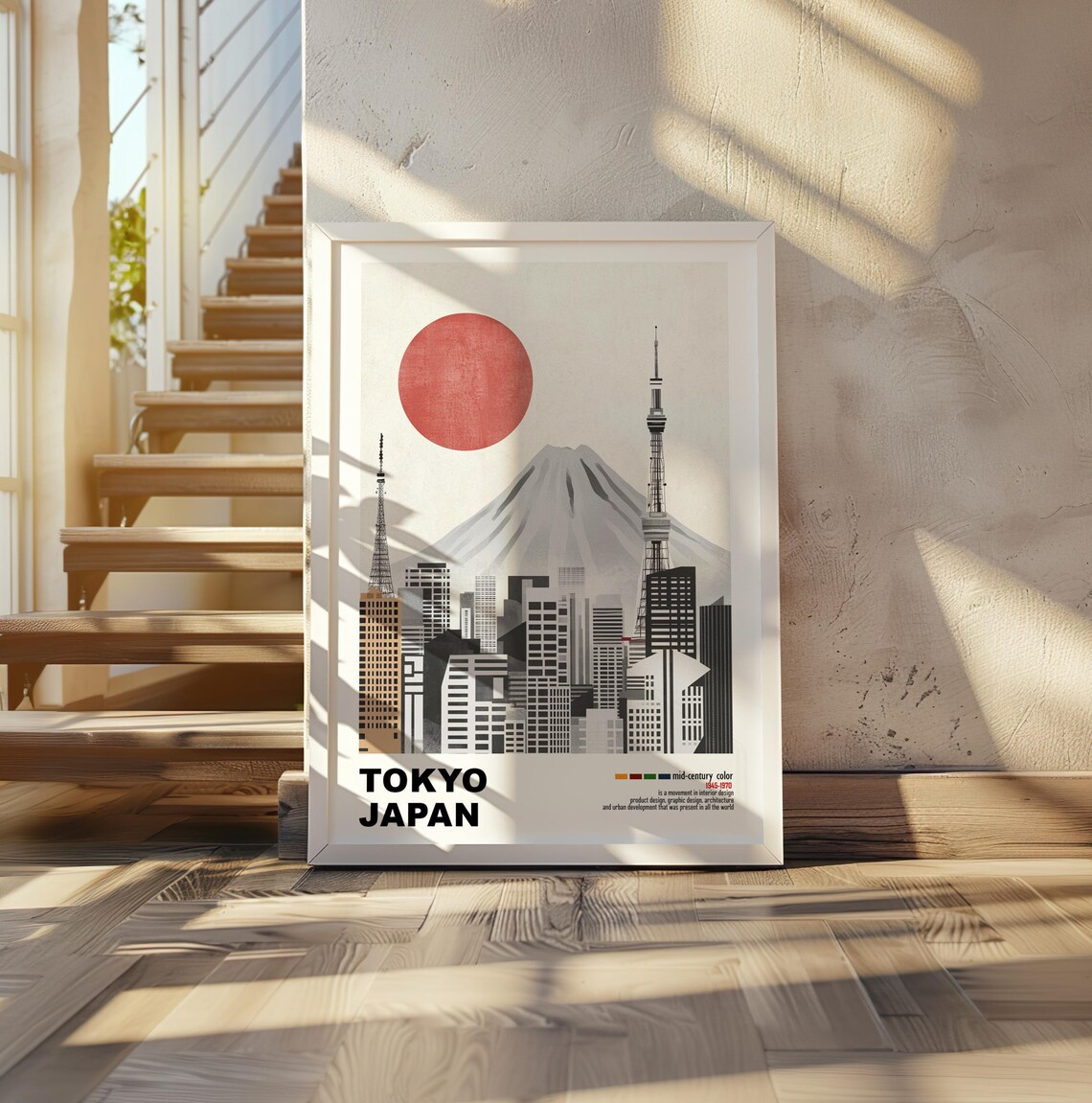 Tokyo Japan Mid-Century Modern Architecture Poster - Image 2