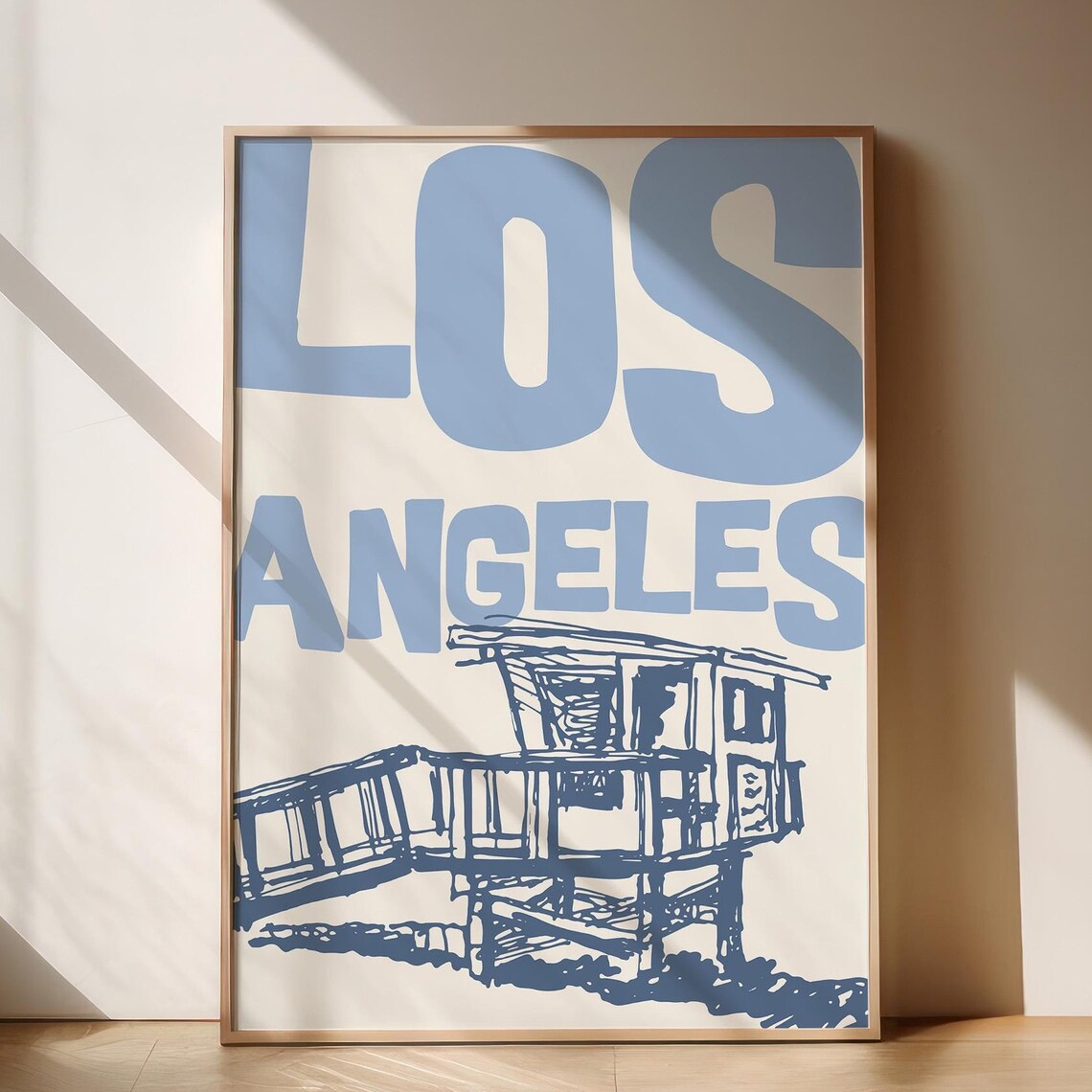 Los Angeles Vintage Poster, Minimalist Travel Art