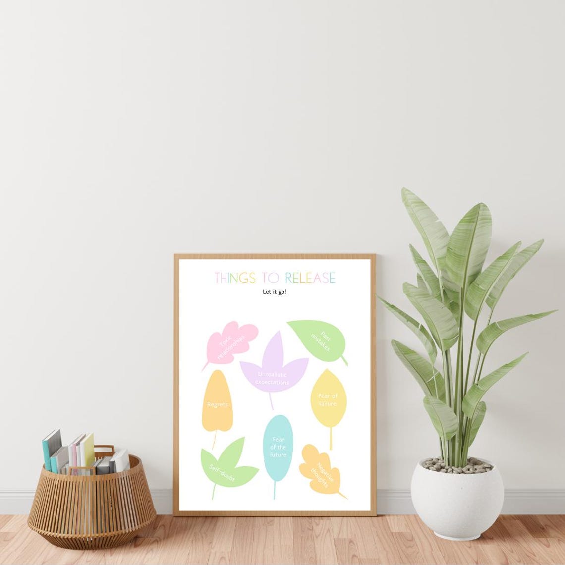 Things to Release Let It Go Poster for Kids Mindfulness Decor - Image 2
