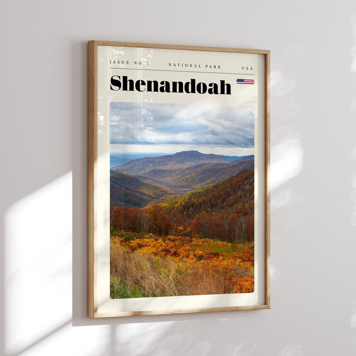 Shenandoah National Park USA Travel Poster Autumn Mountains Vintage Photo - Image 2