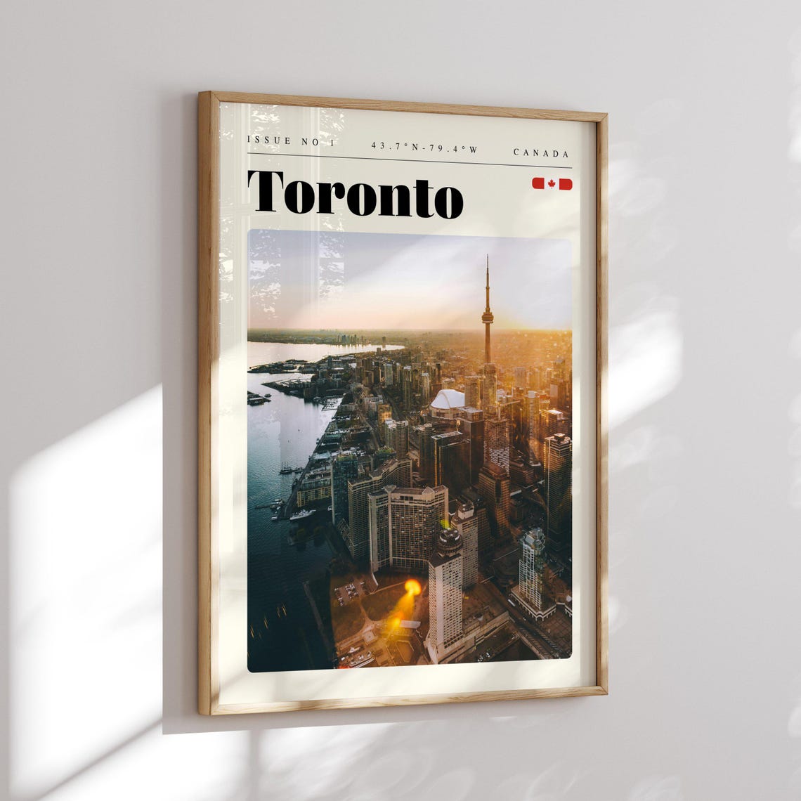 Toronto Canada CN Tower Golden Hour Skyline Photography Poster - Image 2