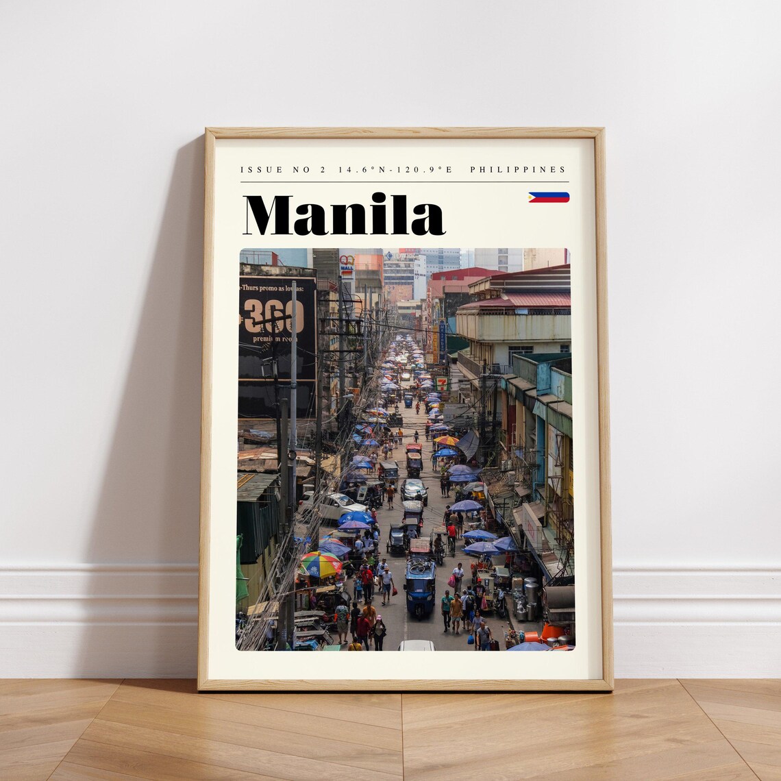 Manila Philippines Bustling Market Street Photo Travel Poster - Image 3