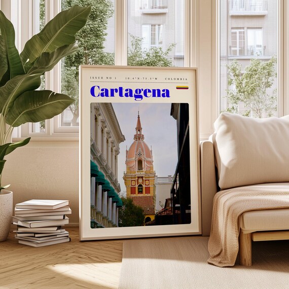 Cartagena Colombia Old Town Colonial Cathedral Bell Tower Poster
