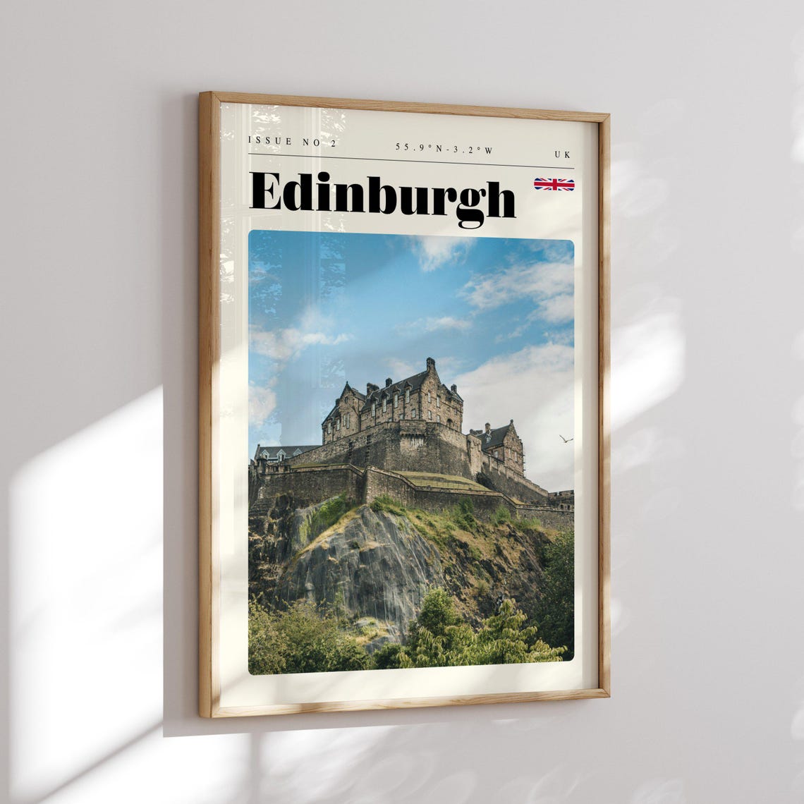 Edinburgh Scotland Castle on the Rock Landmark Travel Poster - Image 2