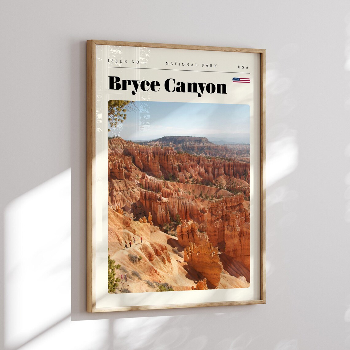 Bryce Canyon Utah Amphitheater Hoodoo Trail Hikers Travel Poster - Image 2