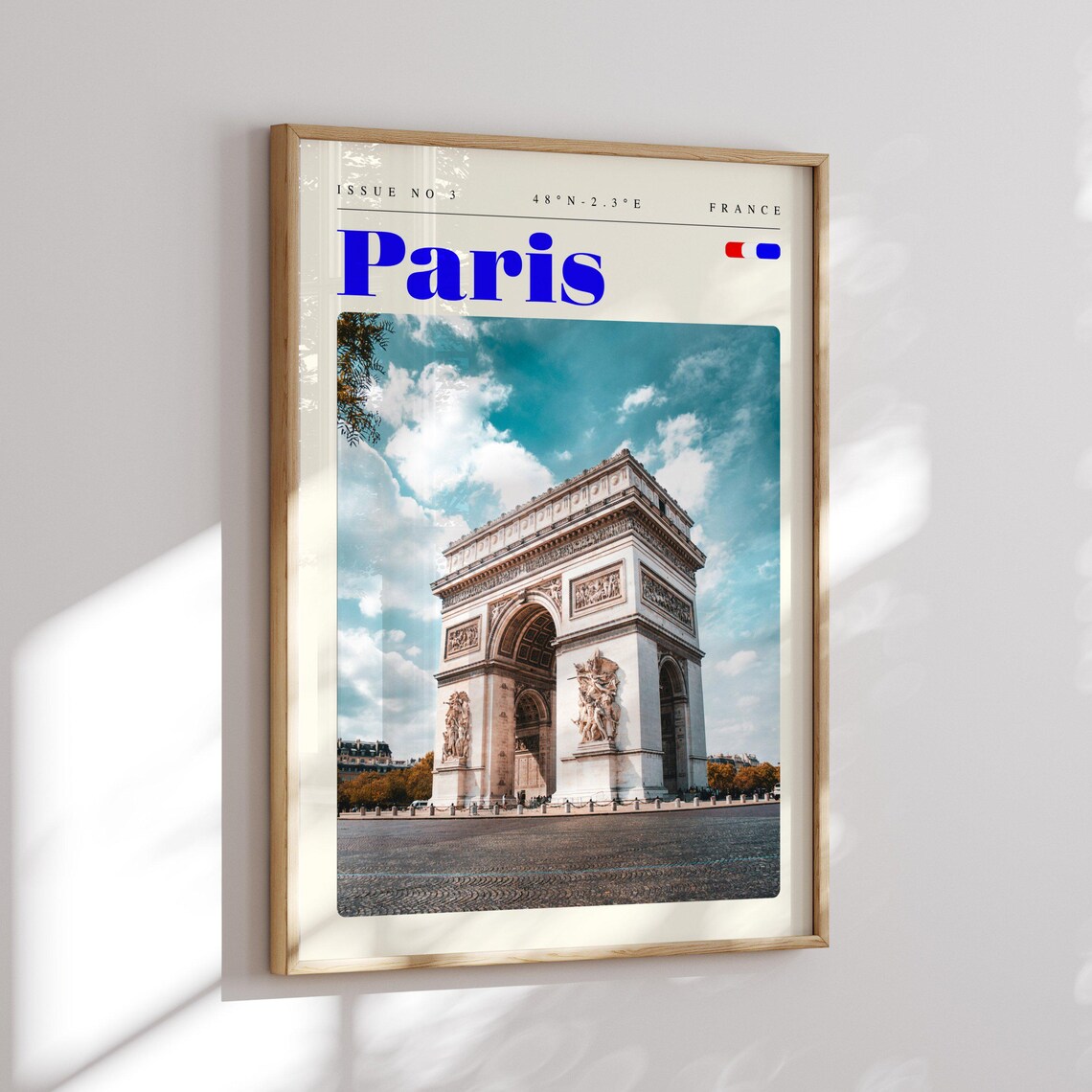 Paris France Vintage Travel Poster Arc de Triomphe Landmark View - Image 2