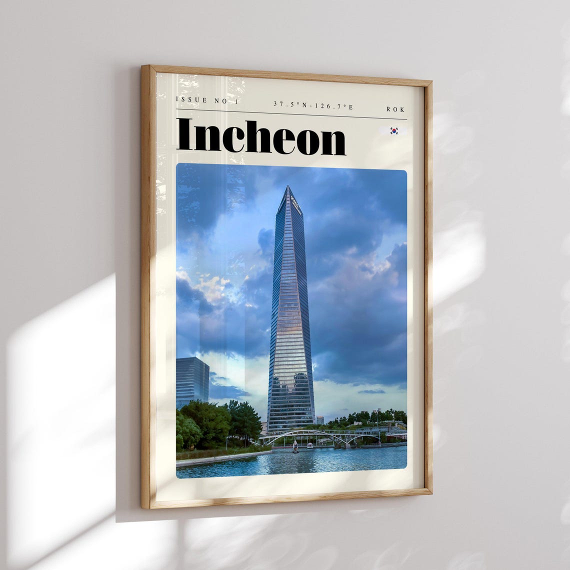 Incheon South Korea Waterfront Skyscraper Modern City Poster - Image 2