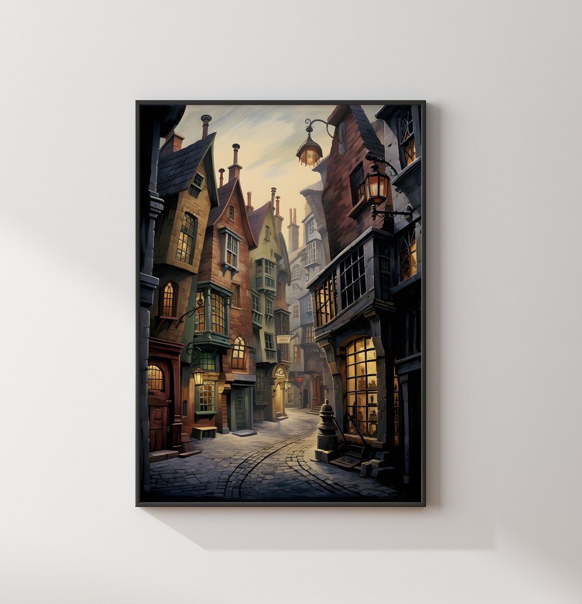 Diagon Alley Wizard Village Magical Cobblestone Street Poster - Image 2