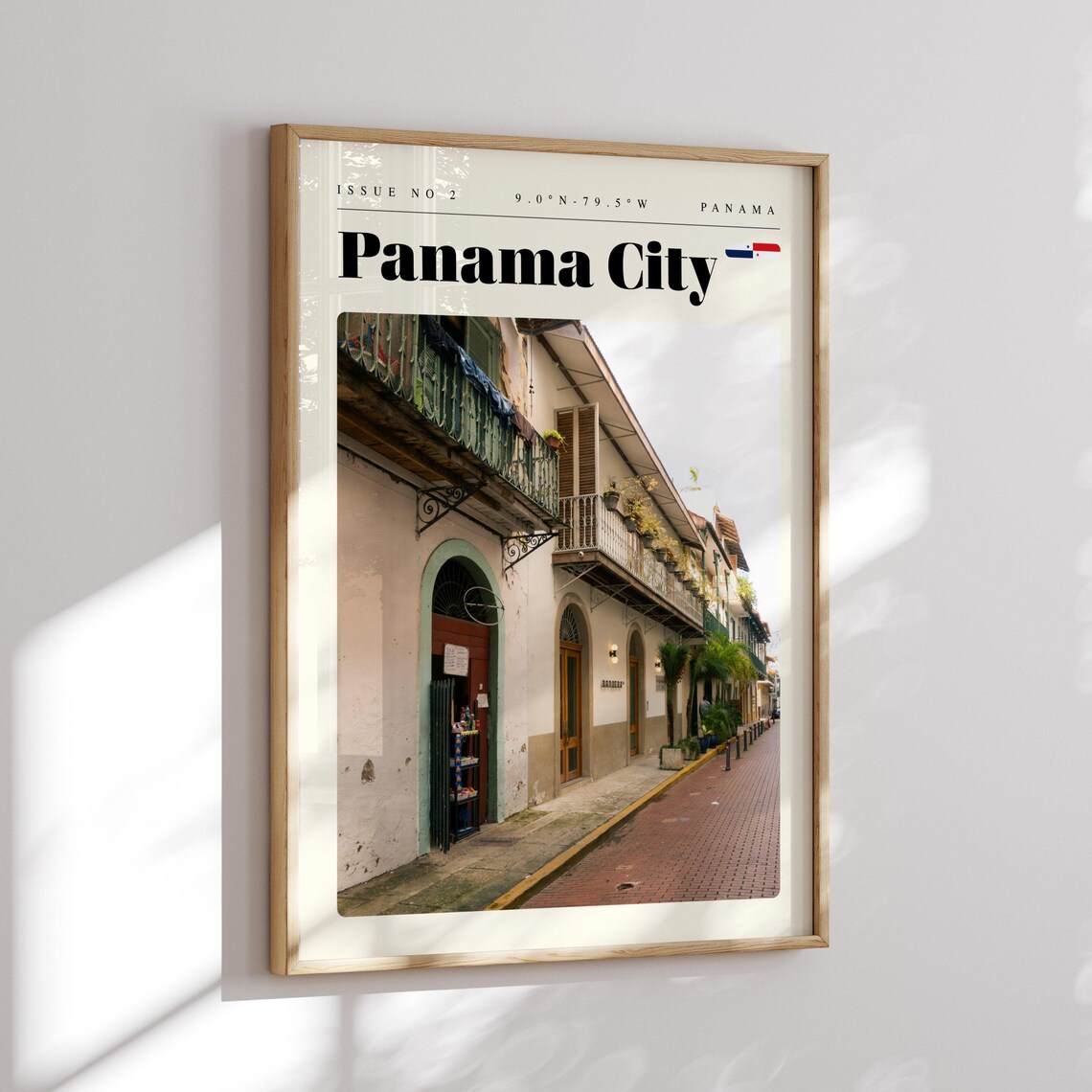Panama City Colonial Street Balconies Old Town Travel Poster - Image 2