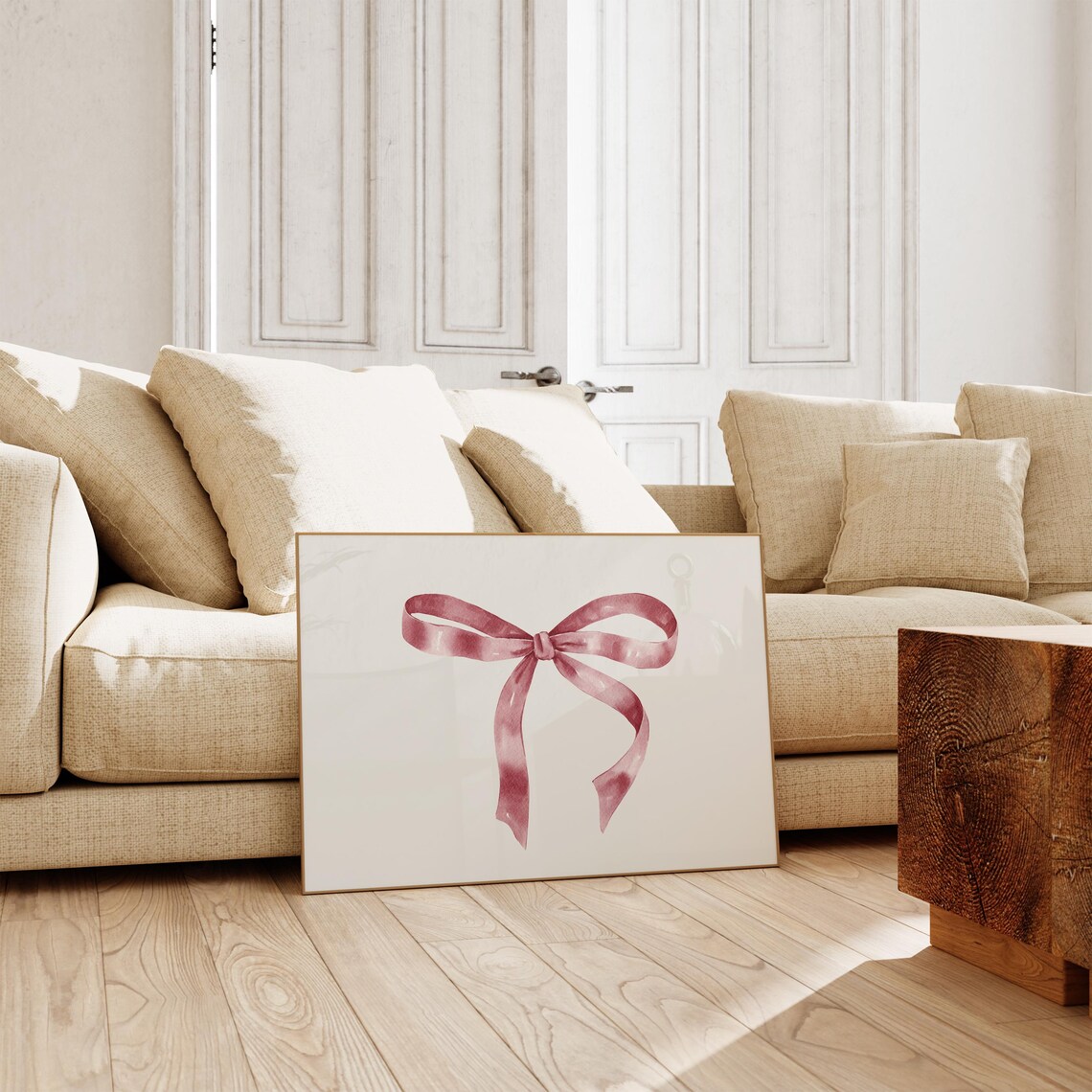 Coquette Bow Print, Balletcore Watercolor Art Print - Image 3