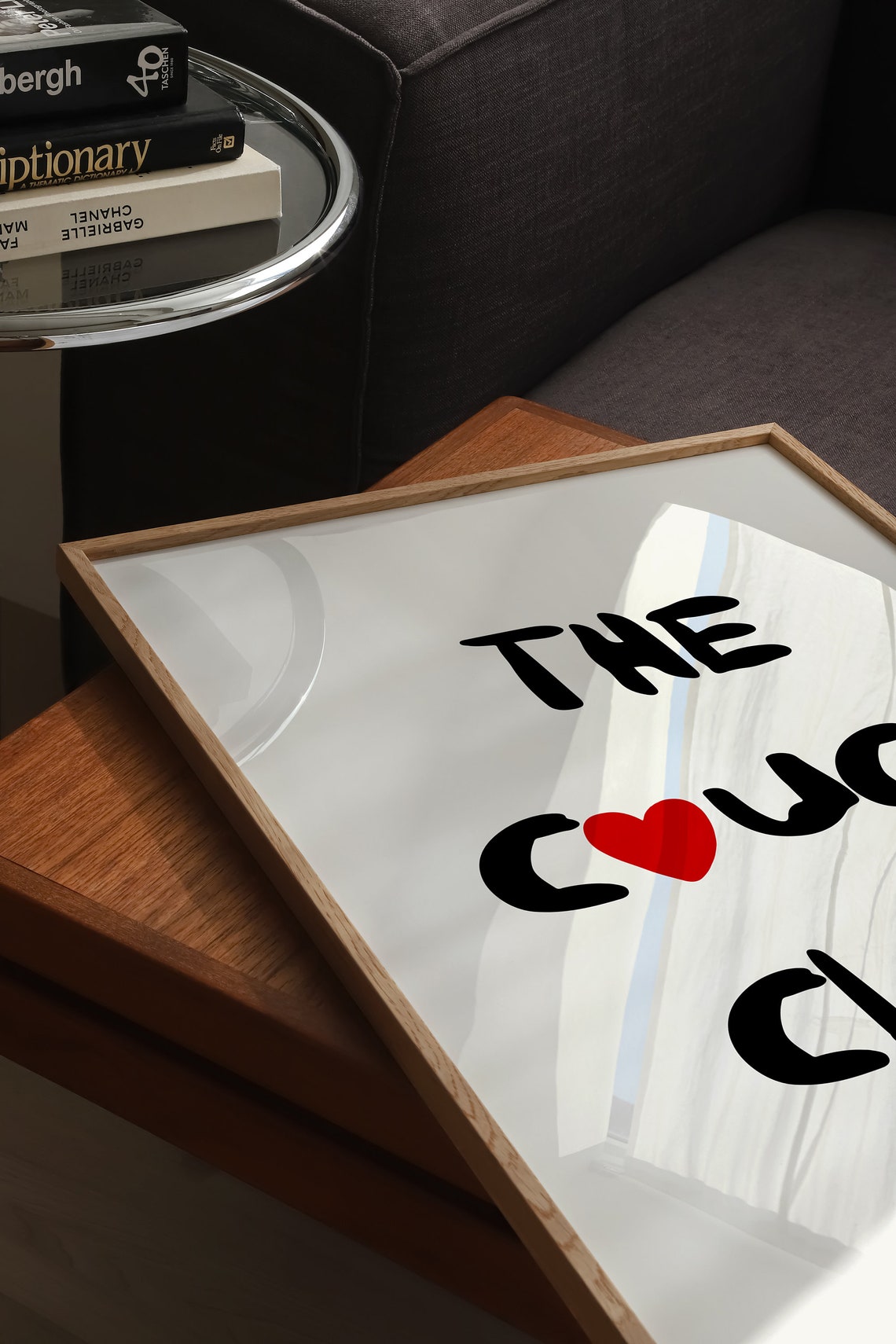 The Couch Club Heart Black Script Cozy Living Room Quote Poster - Image 4