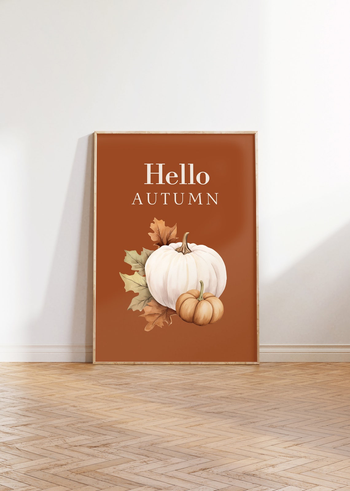 Hello Autumn Autumn Printables Wall Art Hello Fall Sign Neutral Fall Art Print Autumn Prints Minimalist Fall Decor - Image 2