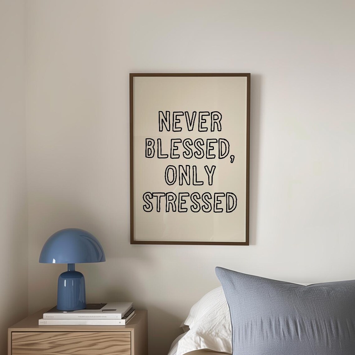 Never Blessed Only Stressed, Funny Office Art Print - Image 3