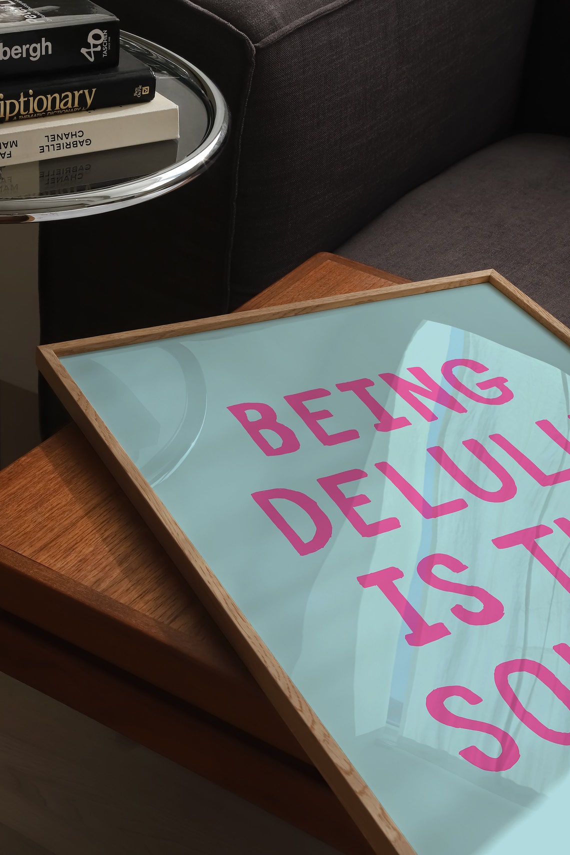 Being Delulu Is The Solulu Girly Pink Mint Dorm Decor Poster - Image 3