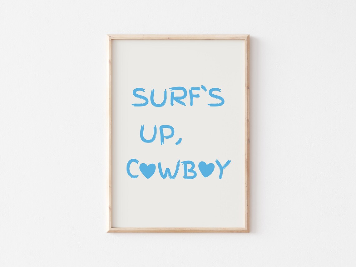 Surfs Up Cowboy Western Coastal Art Print - Image 5