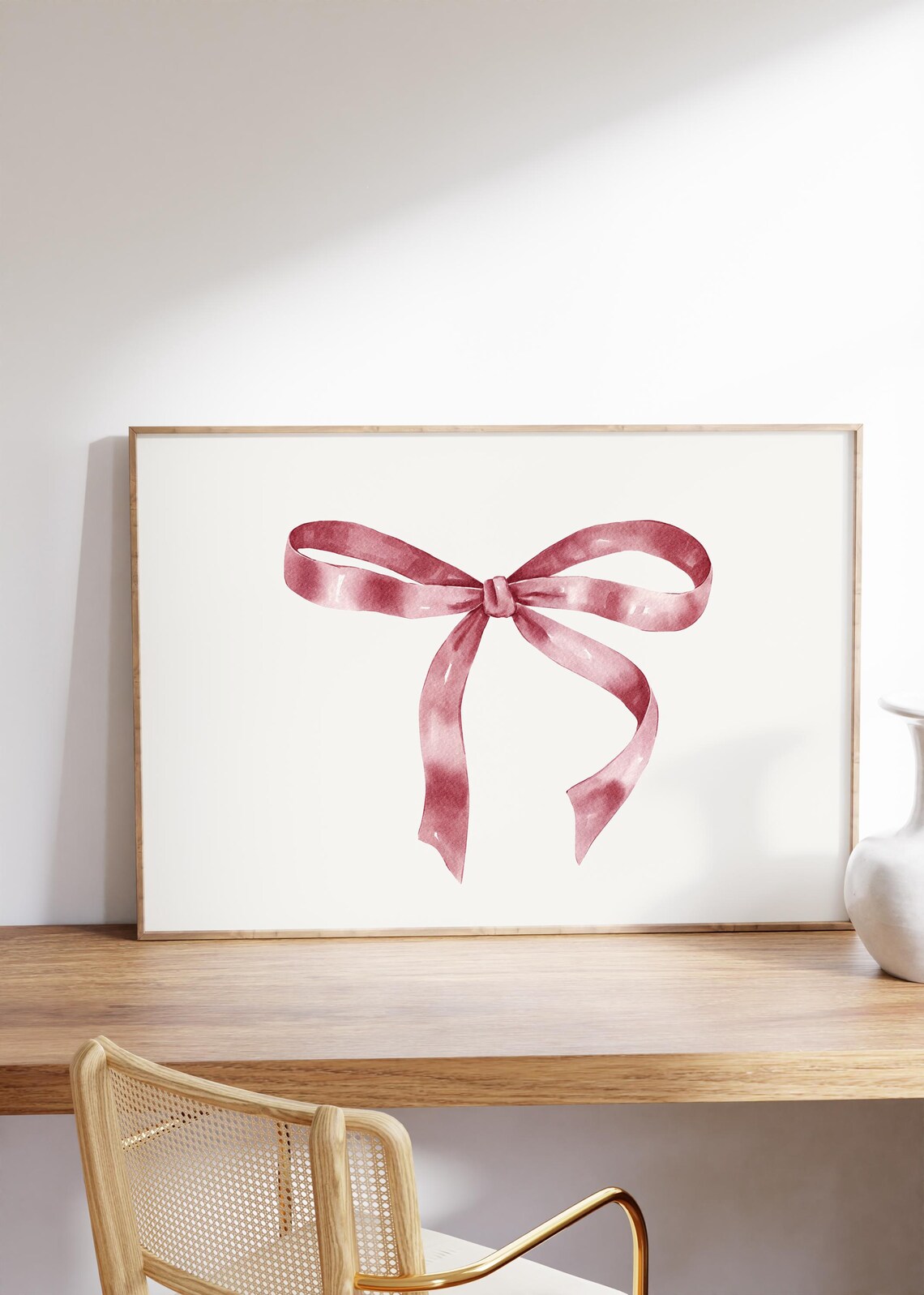 Coquette Bow Print, Balletcore Watercolor Art Print - Image 4