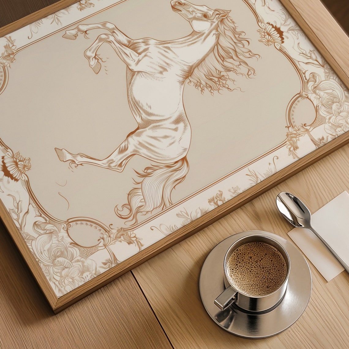 White Horse Wall Art Vintage Horse Print Vintage Wall Art Farmhouse Wall Art Nursery Horse Poster Golden Wall Art - Image 4