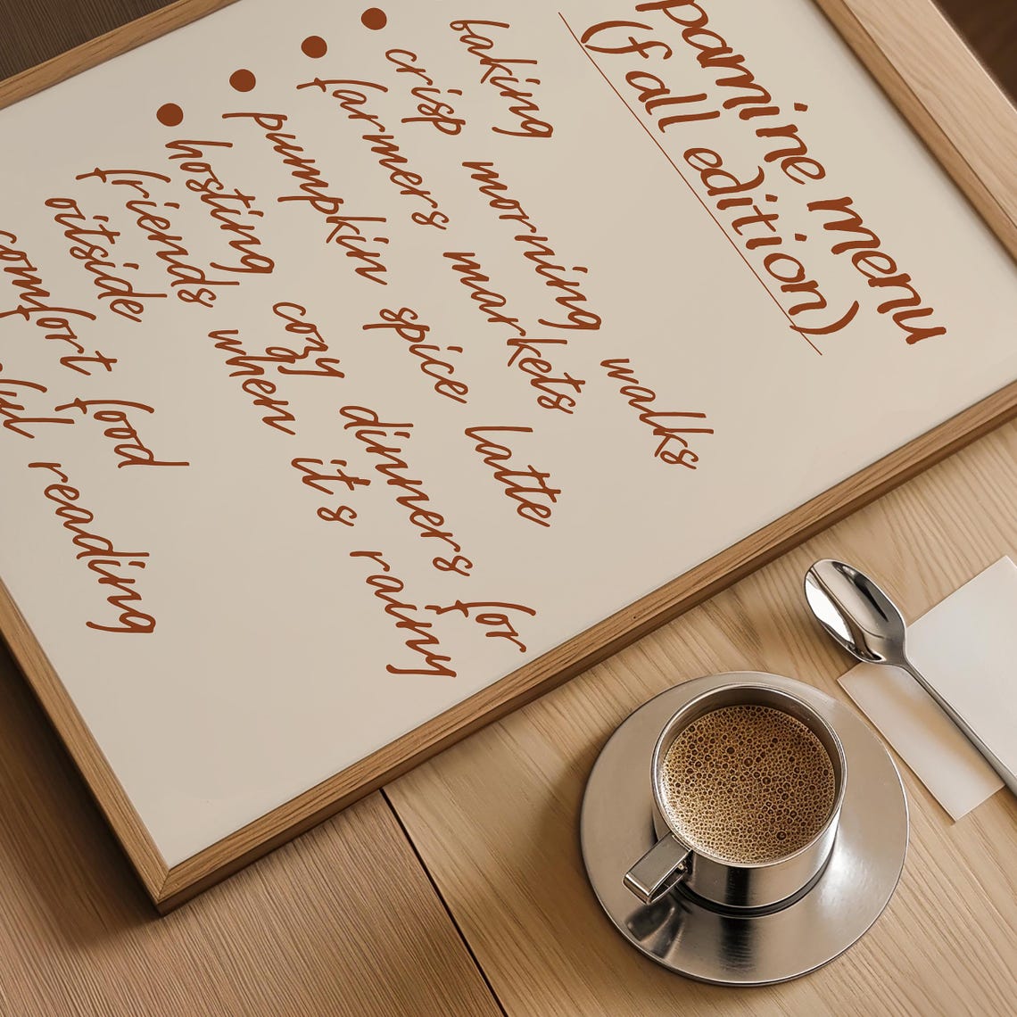 Dopamine Menu Fall Edition Handwritten Poster for Cozy Autumn Living - Image 4