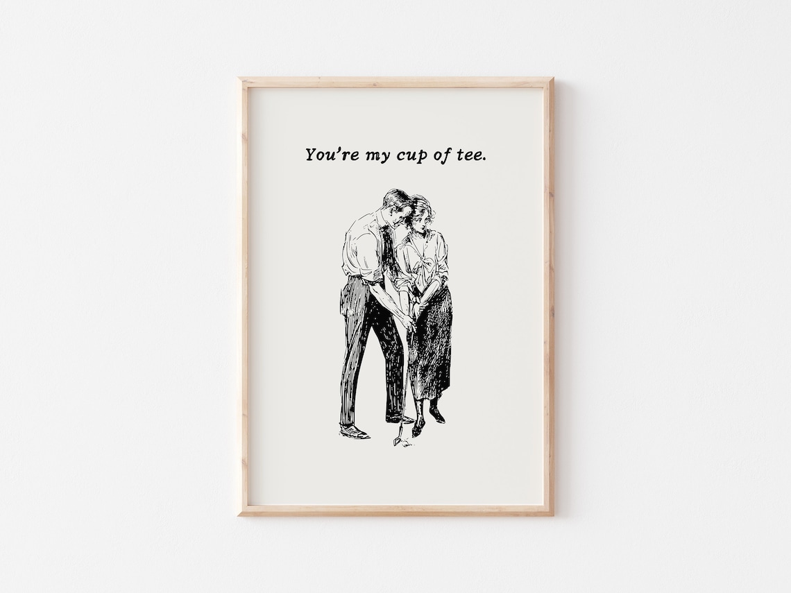 Youre My Cup Of Tee Vintage Golf Couple Putting Pun Sports Poster - Image 3