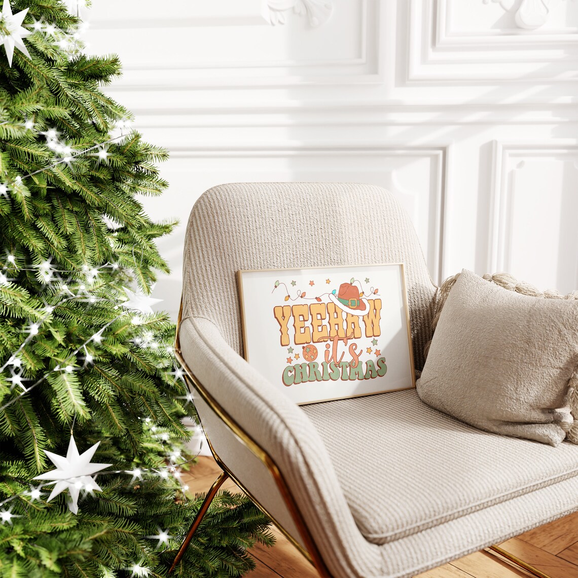 Yeehaw Christmas Print Cowboy Christmas Country Christmas Howdy Christmas Merry Christmas Retro Christmas Print Western Christmas Art - Image 5