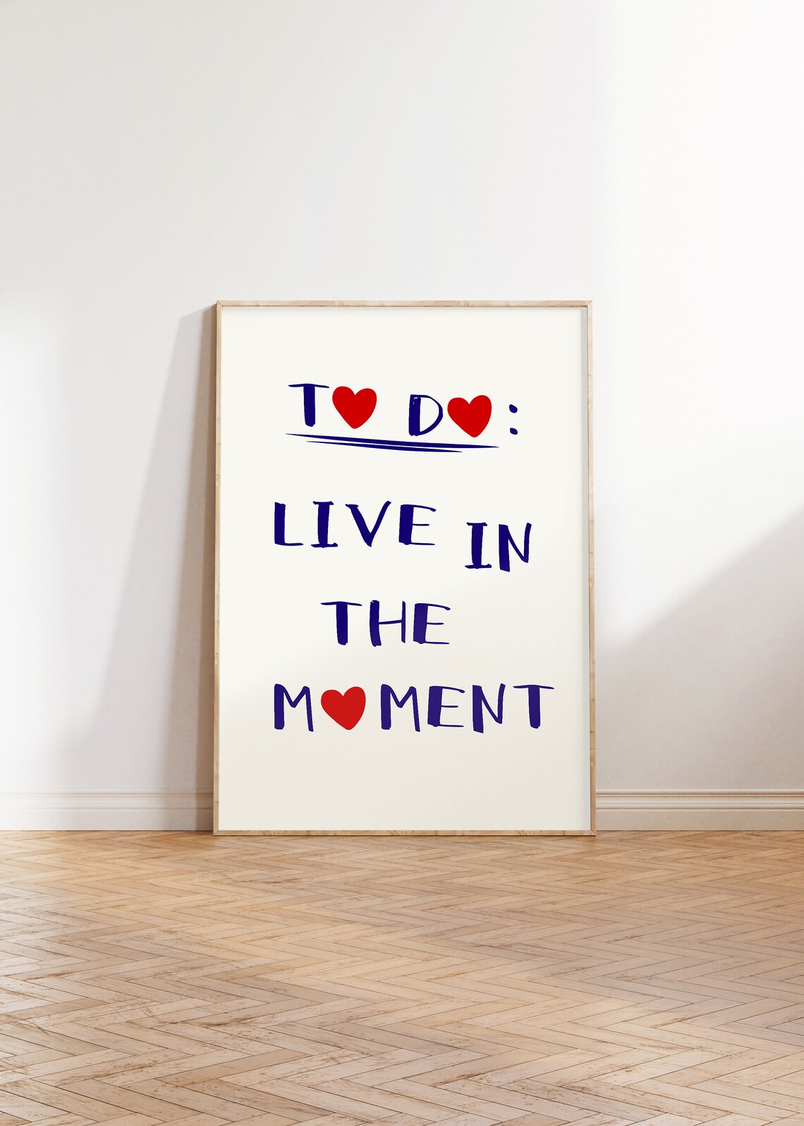 To Do Live In The Moment Little Hearts Typography Quote Print - Image 5