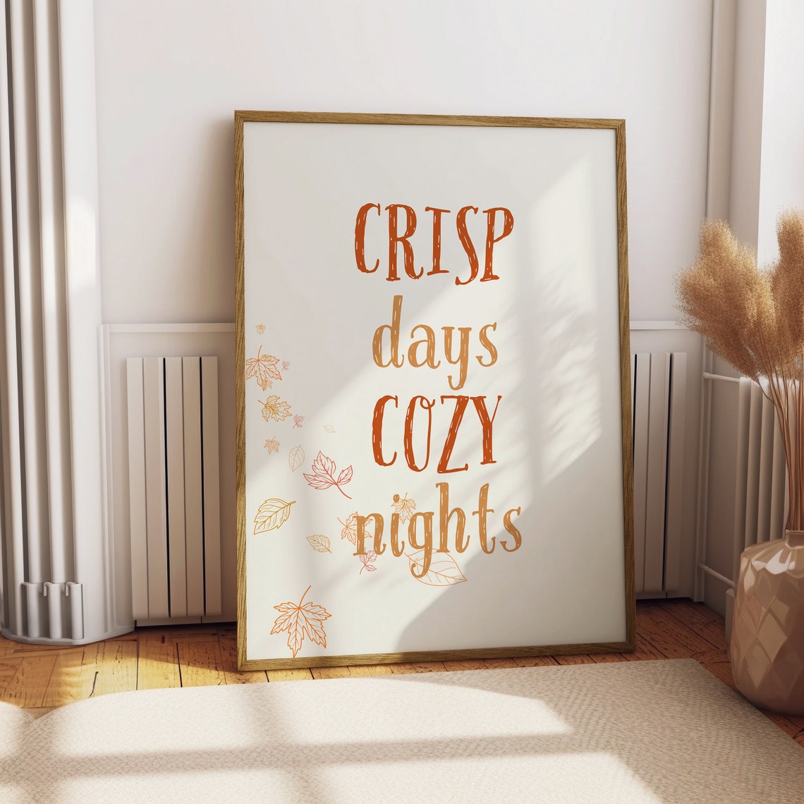 Crisp Days Cozy Nights Autumn Printables Wall Art Neutral Fall Art Print Cozy Autumn Decor Minimalist Fall Decor - Image 2