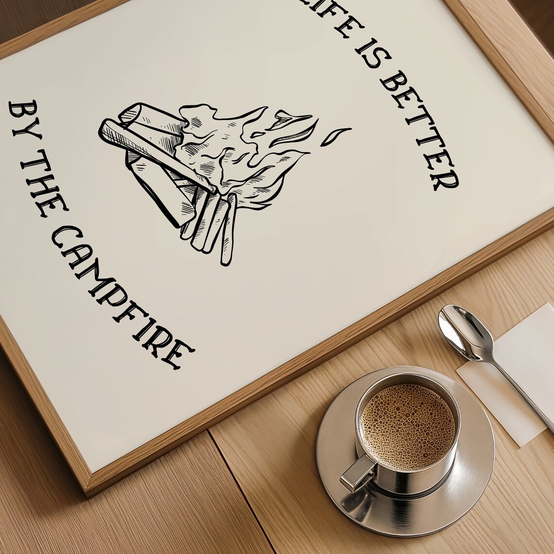 Life Is Better By The Campfire Vintage Camping Art Print - Image 3