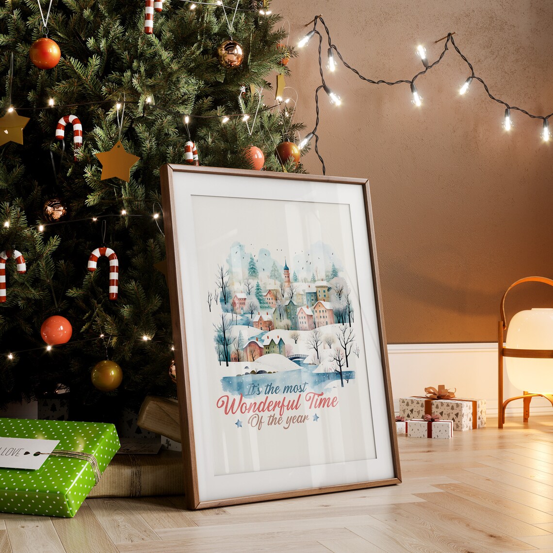 It Is the Most Wonderful Time of the Year Snowy Village Poster - Image 2