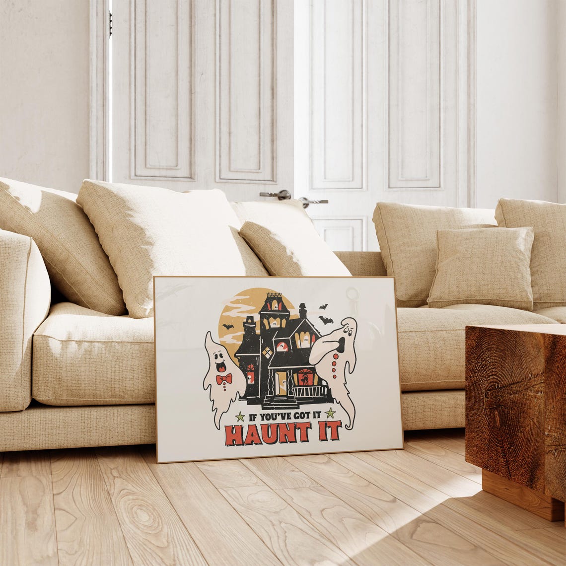 If Youve Got It Haunt It Retro Ghosts Haunted House Halloween Poster - Image 5