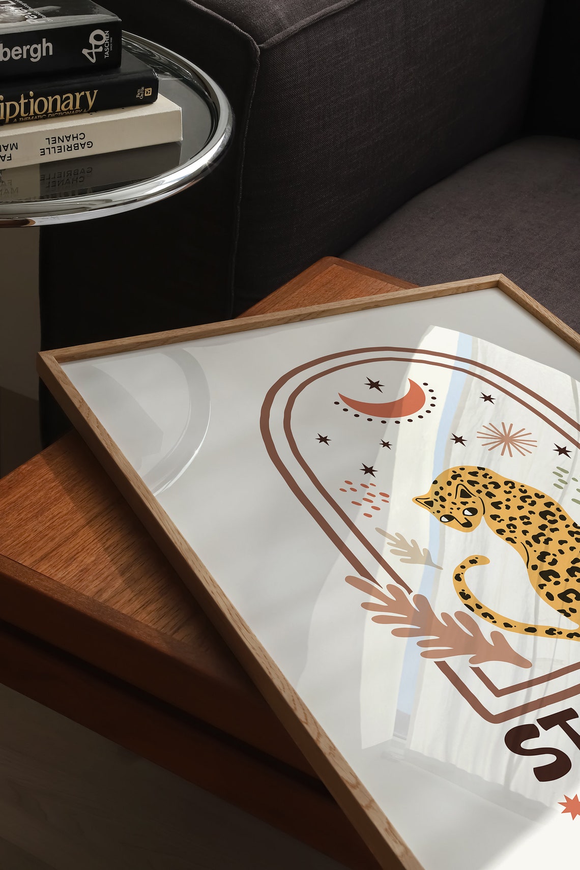 Stay Wild Moon Child Leopard Retro Animal Celestial Boho Quote Poster - Image 4