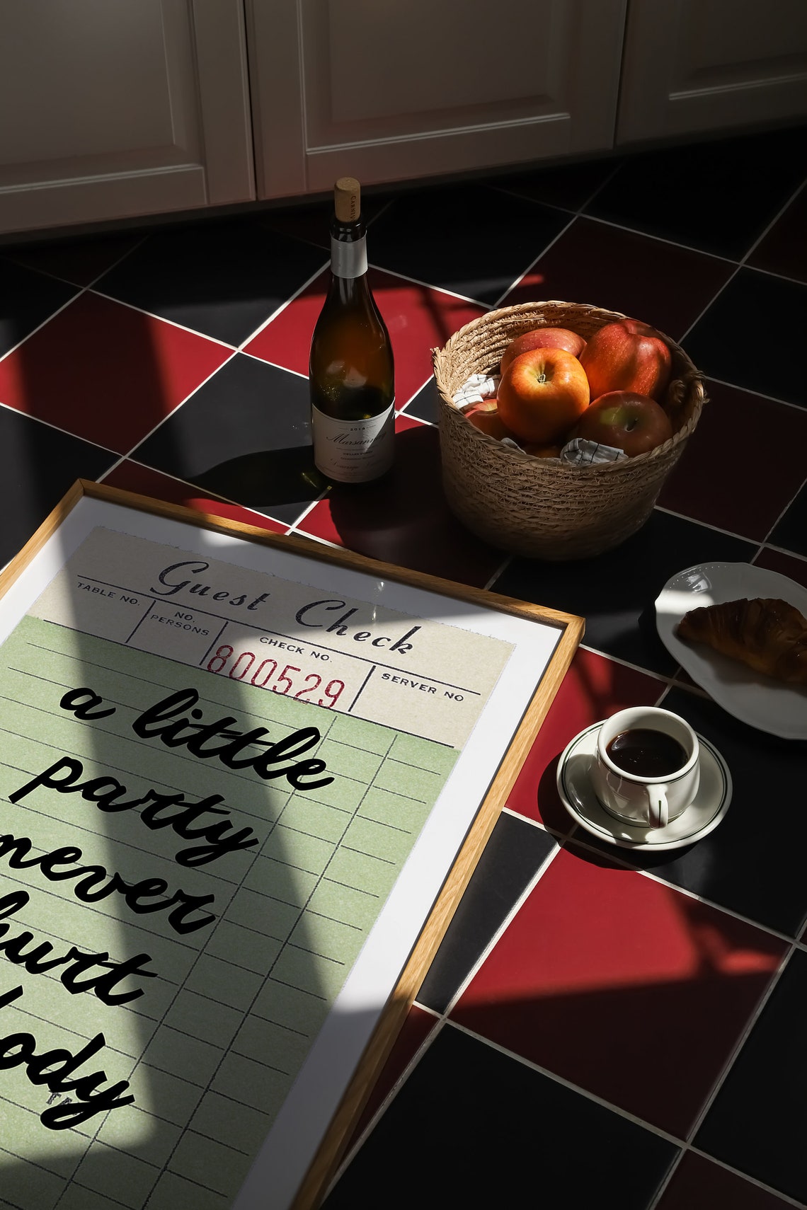 Guest Check Little Party Never Hurt Nobody Retro Script Poster - Image 2