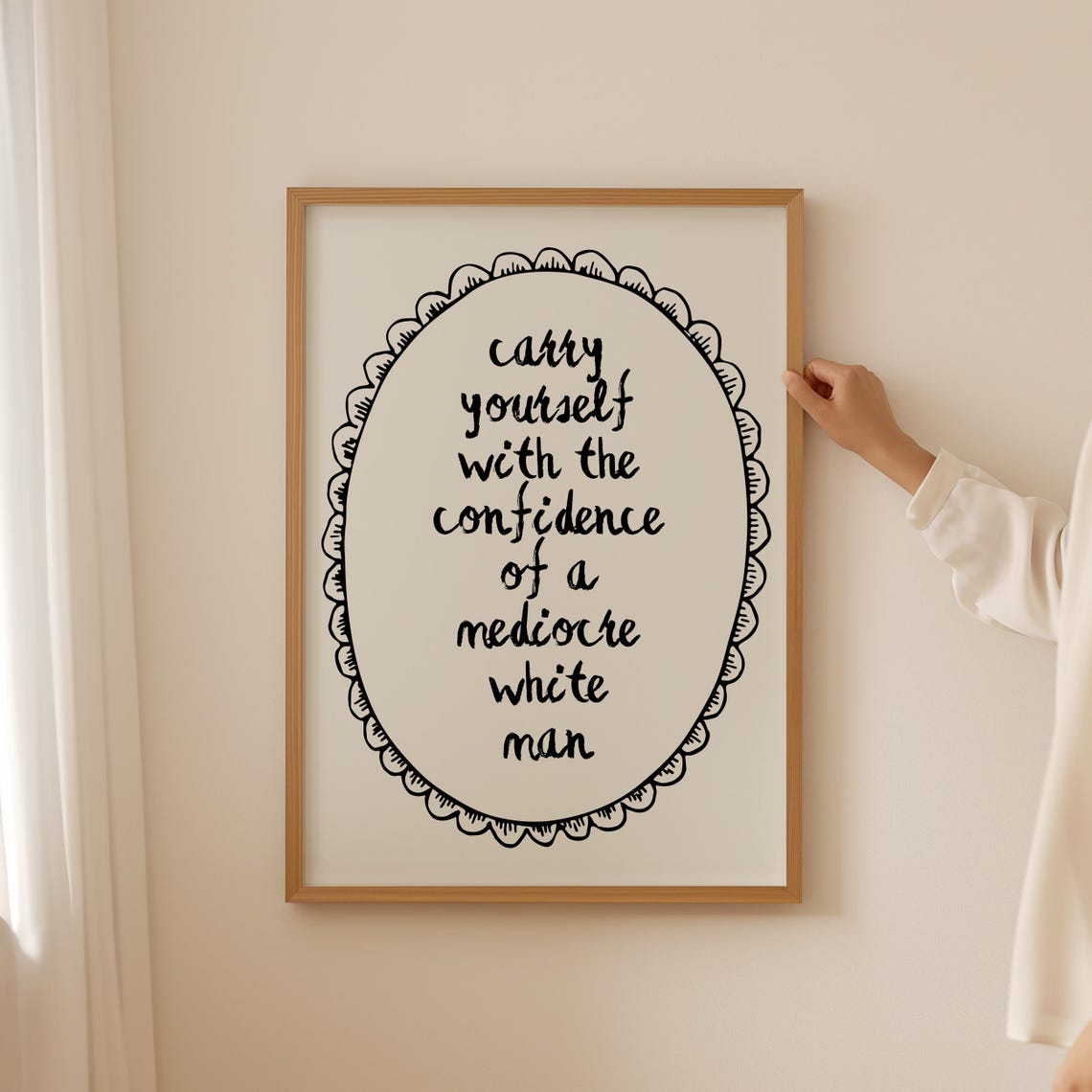 Carry Yourself With Confidence Funny Feminist Empowerment Quote Poster - Image 2