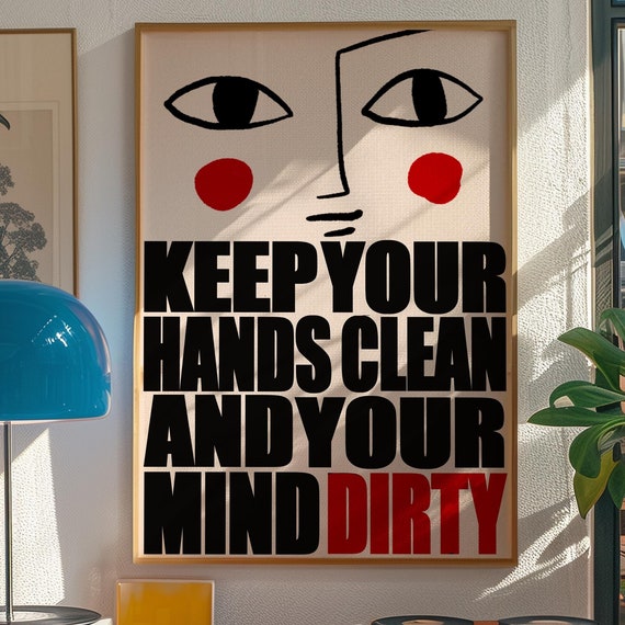 Funny Bathroom Art Print Humorous Kitsch Decor