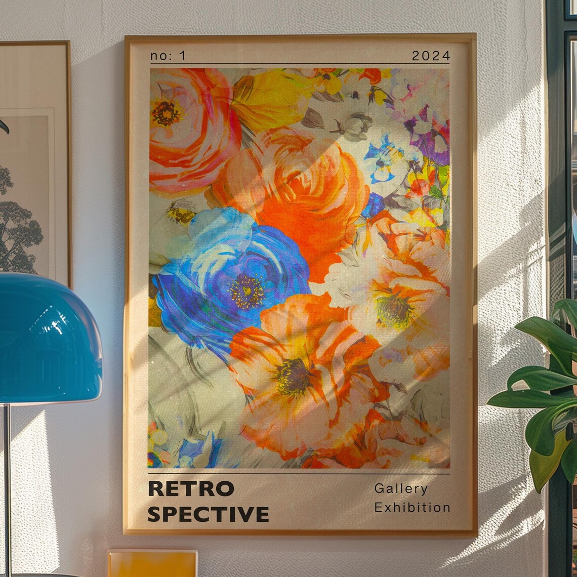 Retrospective 2024 Gallery Exhibition Watercolor Floral Art Print