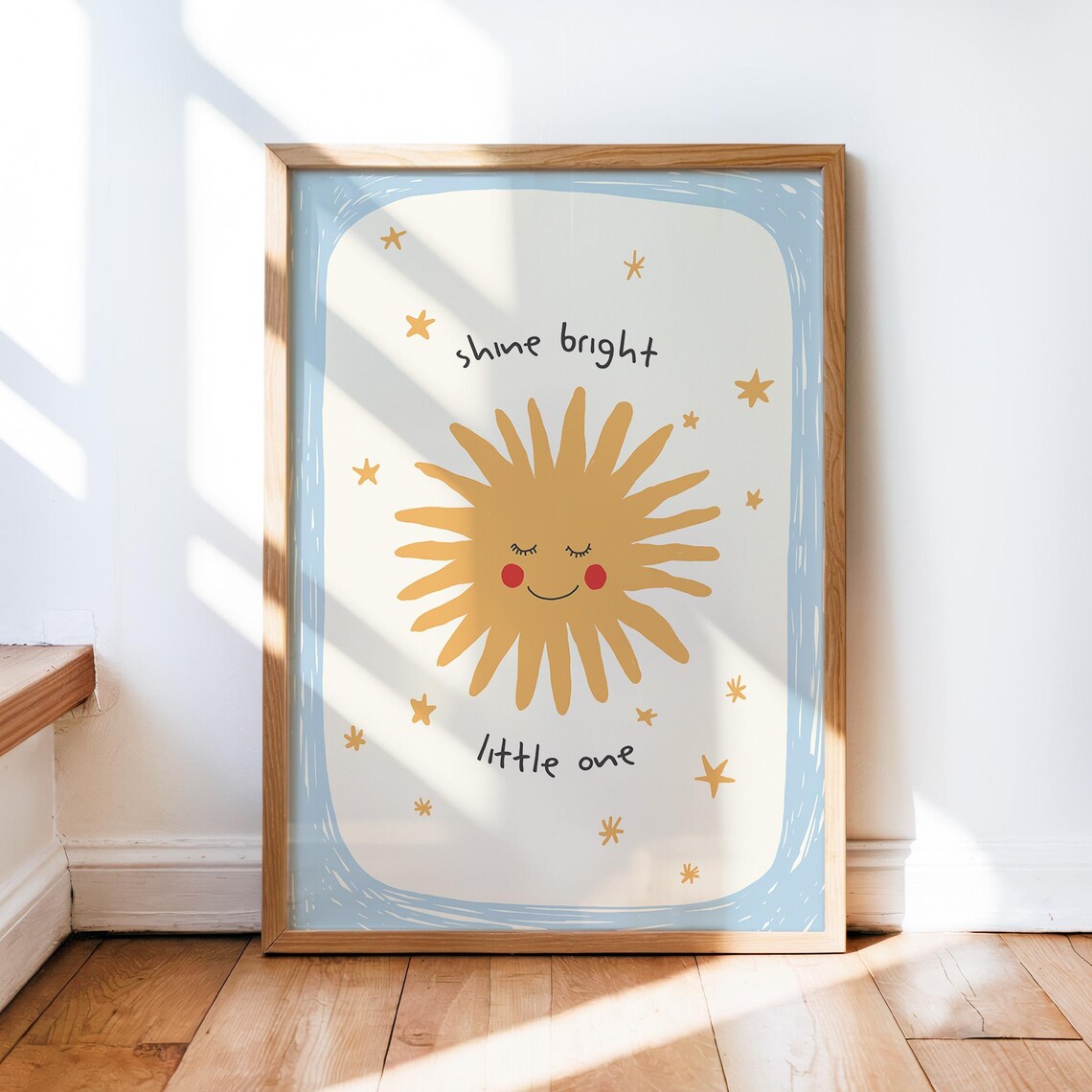 Shine Bright Little One Boho Nursery Art Print