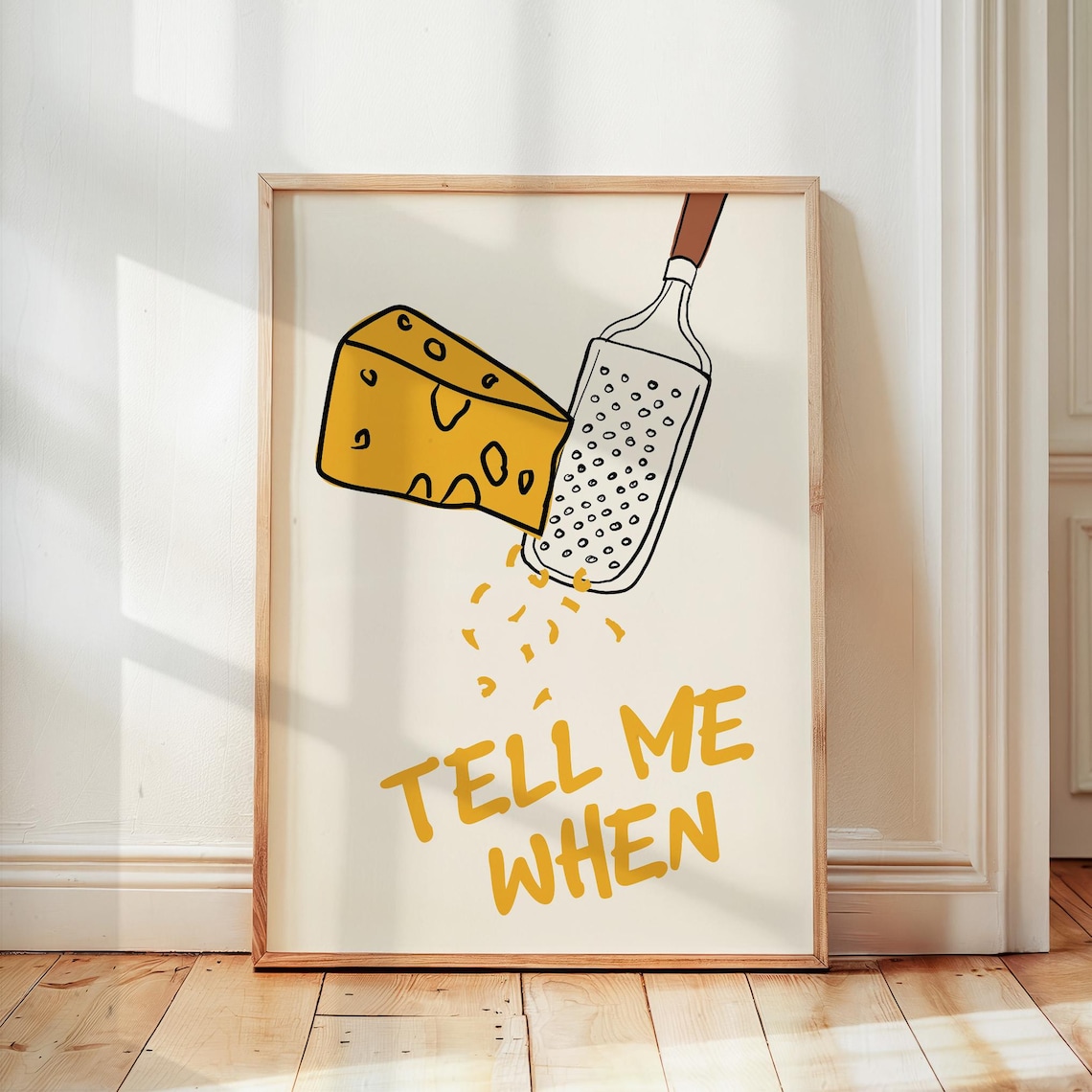 Tell Me When Cheese Retro Food Art Print