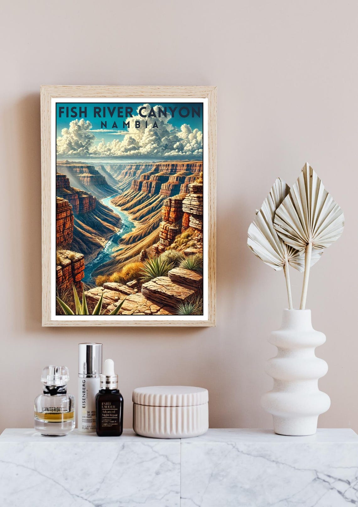 Fish River Canyon Namibia Desert Gorge Vintage Retro Travel Poster - Image 4