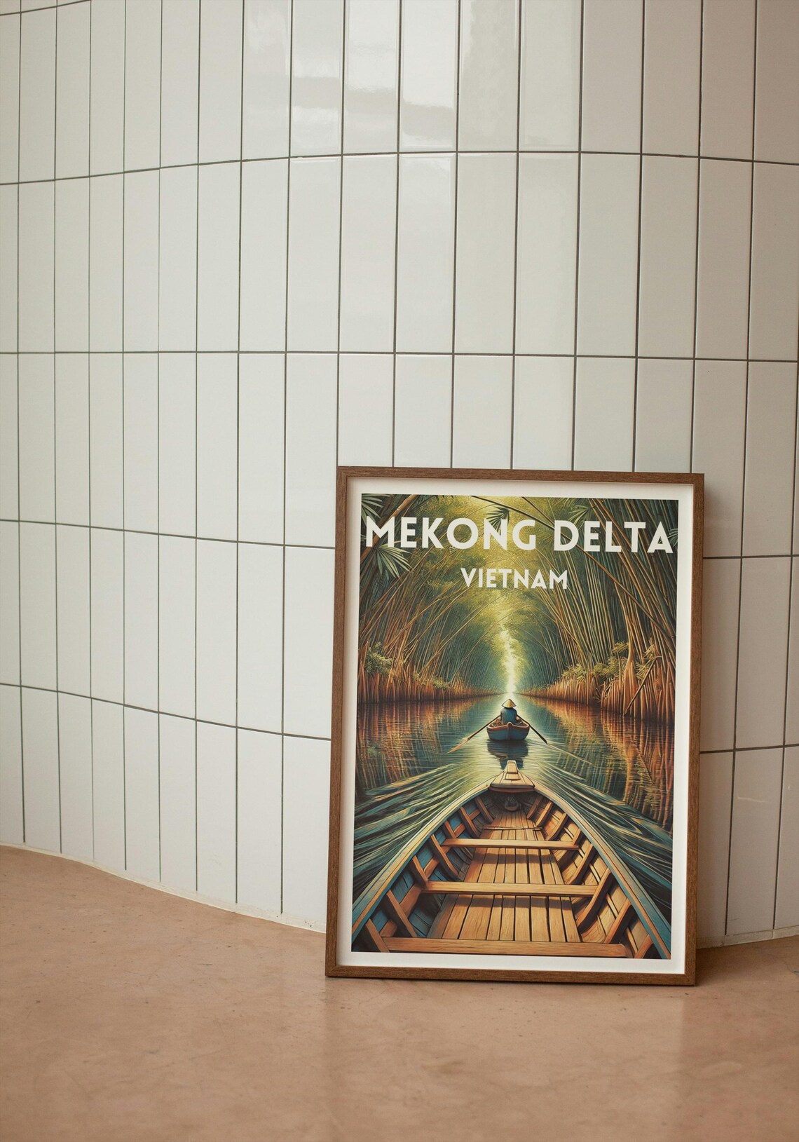 Vietnam Mekong Delta Travel Print Vietnam Travel Poster Travel Decor Wall Art Vietnam River Mekong River Poster Modern Home Decor Gift - Image 4
