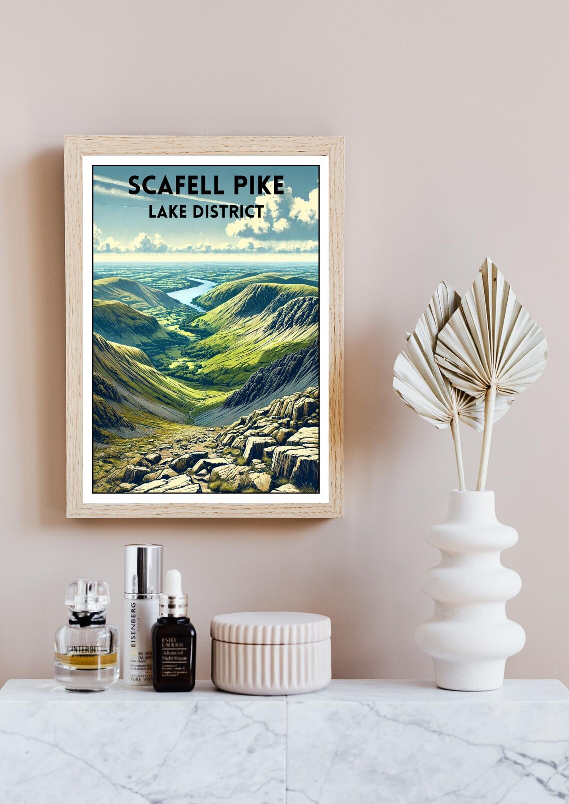 Lake District Scafell Pike Poster, Keswick Art Print - Image 4