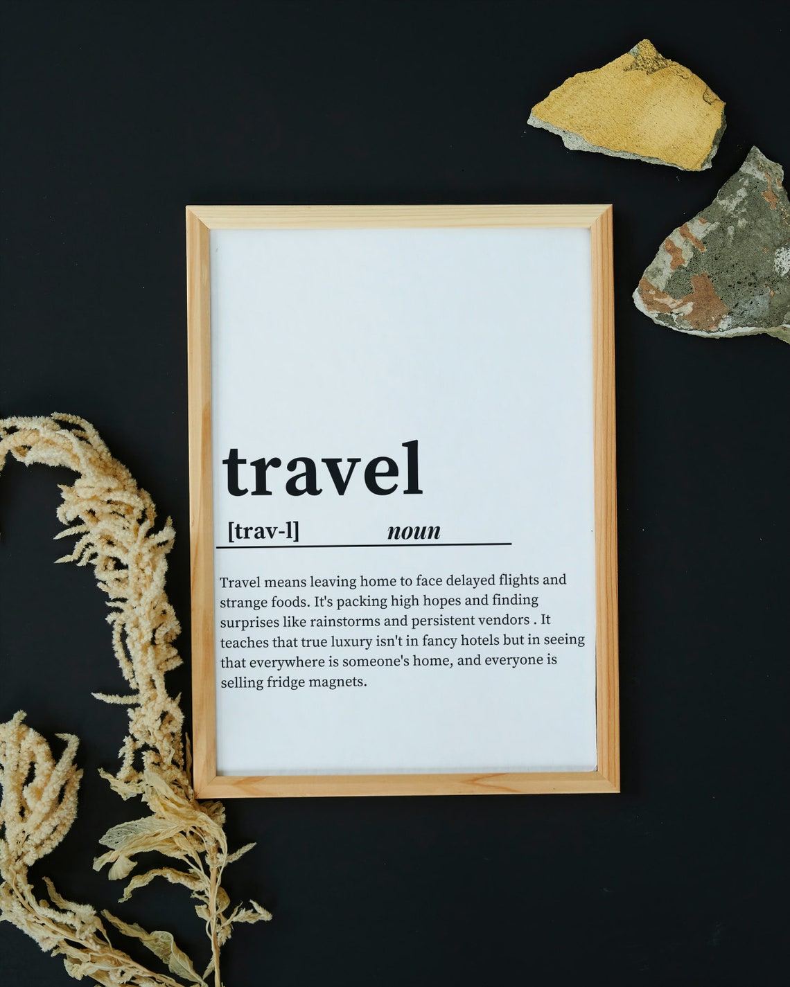 Travel Dictionary Definition Humorous Typography Quote Vintage Poster - Image 2