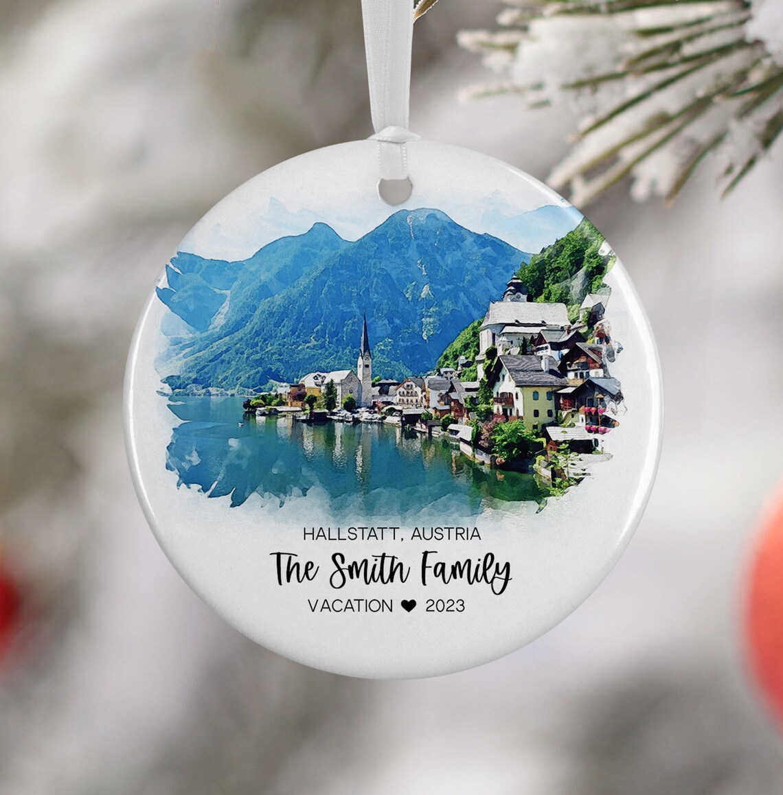Hallstatt Austria Personalized Travel Souvenir Art Print